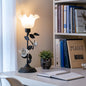 Contemporary Scandinavian Rose-shaped Iron Acrylic Glass 1-Light Table Lamp For Bedroom