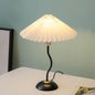 Vintage Danish Pleated Umbrella Bend Base 1-Light Table Lamp