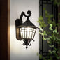 Traditional European Waterproof Aluminum Glass Cone Cylinder 1-Light Wall Sconce Lamp For Outdoor Patio