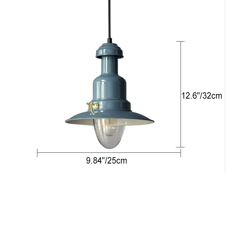 Industrial Iron Round Pendant Light