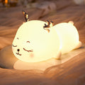 Cartoon Silicone Cute Deer LED Rechargeable Seven Color Lights Night Light Table Lamp