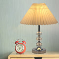 Modern Minimalist Pleated Solid Color Acrylic Fabric 1-Light Table Lamp
