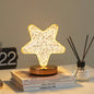 Modern Art Deco Metal Crystal Star Moon LED Table Lamp For Bedside