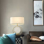Modern Chinese Brass Jade Circle Shape 1-Light Table Lamp