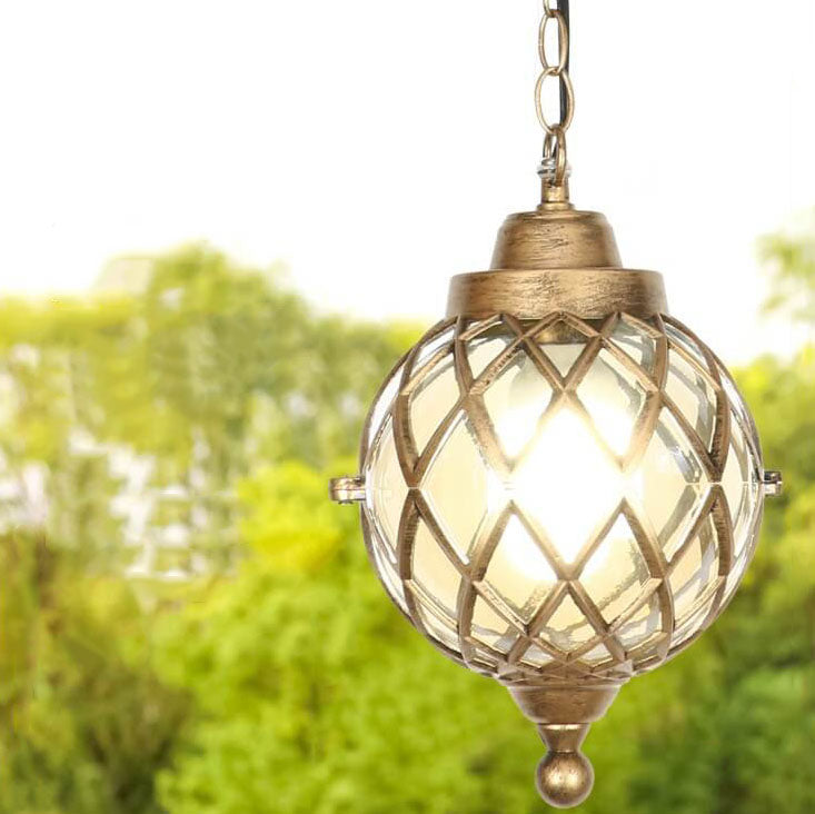 Outdoor Waterproof Glass Globe Pendant