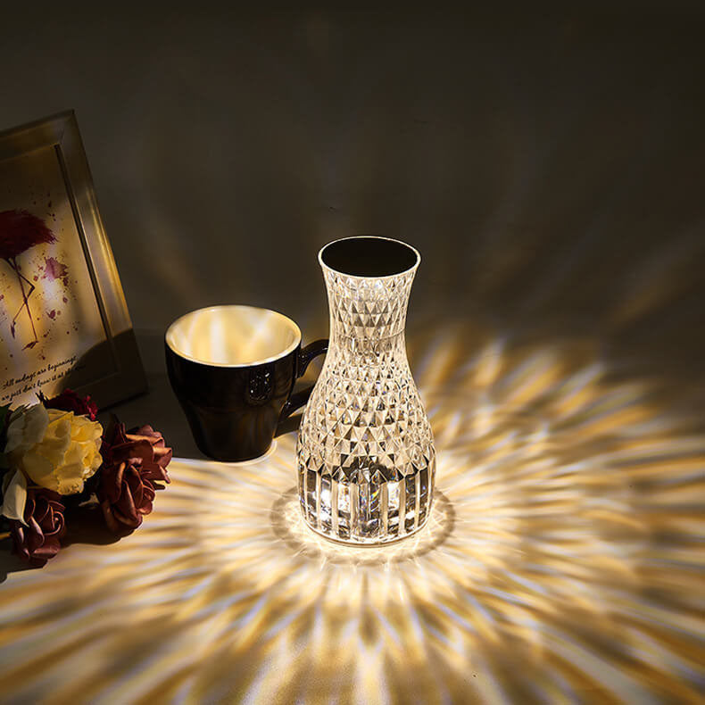 Modern Creative Vase Acrylic USB Rechargeable Touch LED Night Light Table Lamp