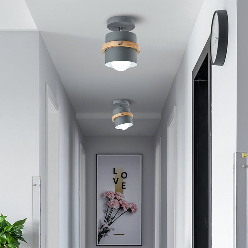 Nordic Wood & Iron Ceiling Light