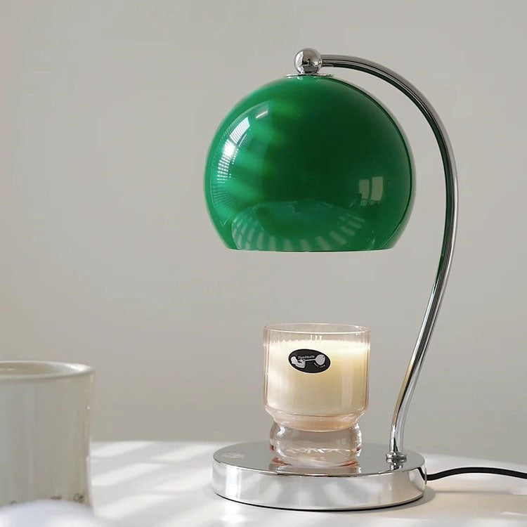 Contemporary Scandinavian Iron Stainless Steel Round Ball 1-Light Melting Wax Table Lamp For Bedroom