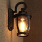 European Vintage Rain Glass Column Jar Outdoor Waterproof 1-Light Wall Sconce Lamp