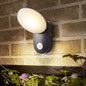 Contemporary Industrial Waterproof Aluminum PC Round Shade LED Wall Sconce Lamp For Garden