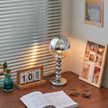 Nordic Minimalist Solid Color Round Head Hardware Glass 1-Light Table Lamp