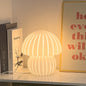 Nordic Vintage Round Mushroom Striped Glass 1-Light Table Lamp