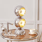 Nordic Minimalist Chrome Metal Orb 1/2/3 Light Table Lamp