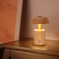 Contemporary Nordic Creative Solid Wood Mushroom LED Table Lamp For Bedroom