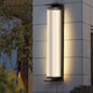 Modern Minimalist Waterproof Rectangular Stainless Steel Acrylic LED Wall Sconce Lamp For Outdoor Patio