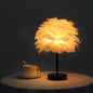 Contemporary Creative Iron Feather USB LED Table Lamp For Bedroom