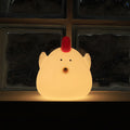 Creative Cartoon Silicone Little Fat Chicken LED USB Pat  Night Light Table Lamp