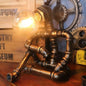 Contemporary Industrial Plumbing Robot Iron 1-Light Table Lamp For Bedroom