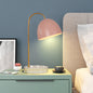 Contemporary Scandinavian Hardware Dome Shade Crystal Base 1-Light Table Lamp For Bedroom