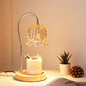 Modern Minimalist Flower Wood Iron Glass 1-Light Aroma Melt Wax Table Lamp For Bedroom