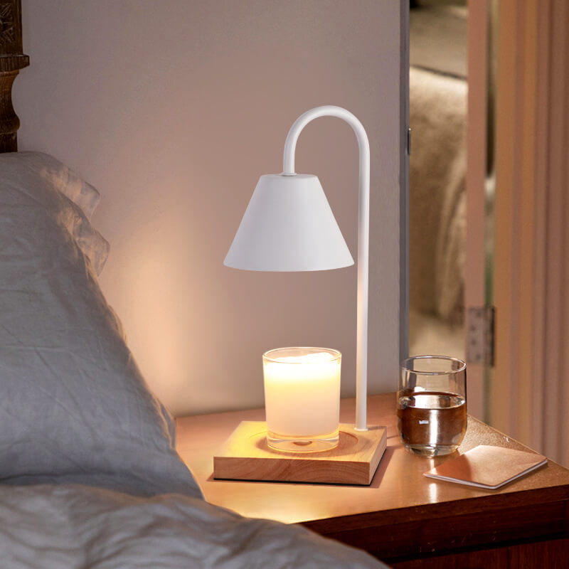 Nordic Solid Marble Base Cone 1-Light Melting Wax Table Lamp
