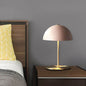 Contemporary Nordic Pink Dome Copper Base 1-Light Table Lamp For Bedroom