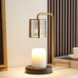 Contemporary Retro Iron Glass Cylinder Shade 2-Light Melting Wax Table Lamp For Bedroom