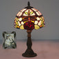 European Vintage Tiffany Glass 1-Light Table Lamp