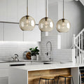 Nordic Cognac Glass Jar Pendant