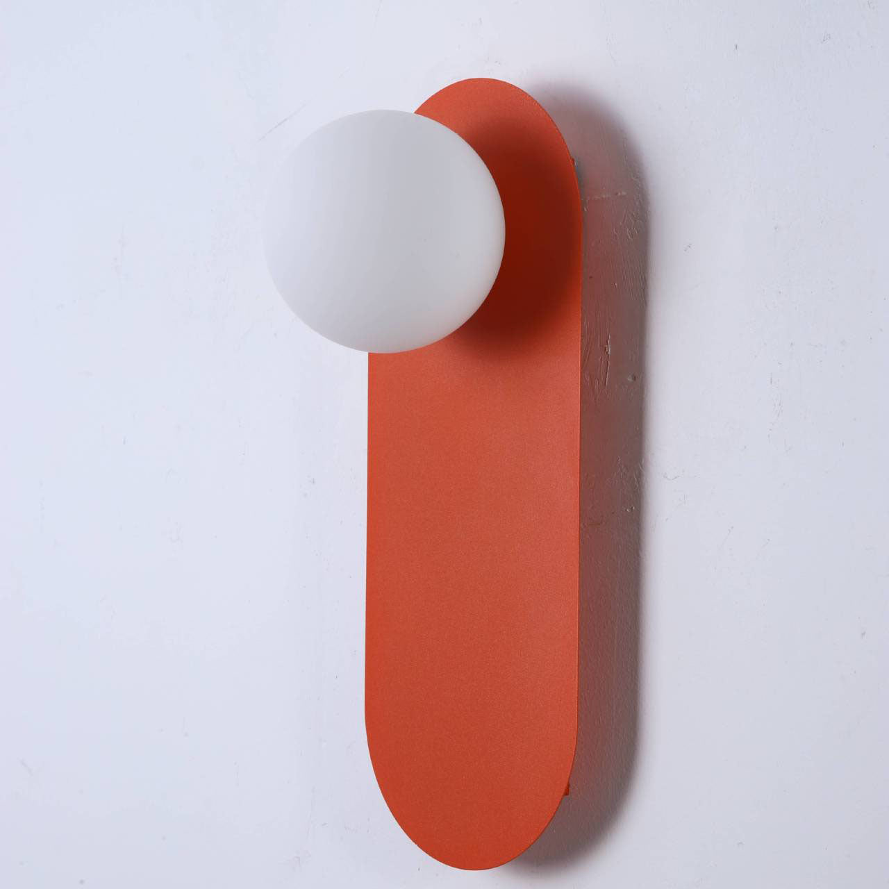 Orange Glass Ring Wall Sconce