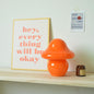 Modern Decorative Mushroom Striped Glass 1-Light Table Lamp