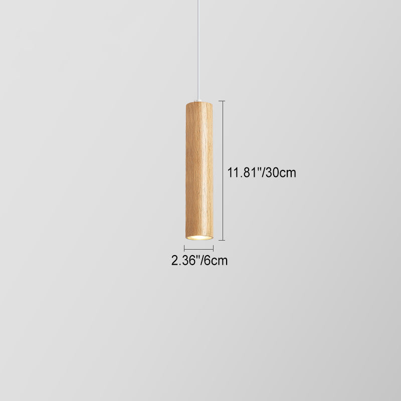 Minimalist Rubberwood LED Pendant Light