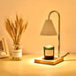 Contemporary Creative Conical Metal Shade Wooden Base 1-Light Melting Wax Table Lamp For Bedroom