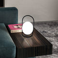 Contemporary Nordic Metal PE Ball Egg Cube Cylinder LED Hanging Rechargeable Table Lamp For Bedside
