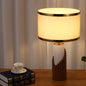 Modern Creative Fabric Lampshade Metal Cylindrical Base 1-Light Table Lamp