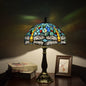 Traditional Tiffany Dragonfly Stained Glass 1-Light Table Lamp For Study