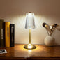 Traditional Vintage Flower Metal Acrylic LED Table Lamp For Bedroom