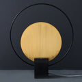 Contemporary Creative Circle Metal Ring Marble Base LED Table Lamp For Bedroom
