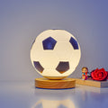 Contemporary Creative Globe Wood Glass LED Table Lamp For Living Room