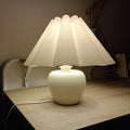 Nordic Ceramic Cloth Pleated 1-Light Table Lamp