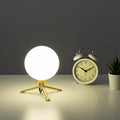 Modern Simple Spherical Milky White Lampshade 1-Light Table Lamp