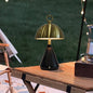 Contemporary Nordic Portable Round Mushroom Cone Metal Base Acrylic LED Table Lamp For Living Room