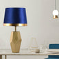 Luxury Art Fabric Metal Geometric Base 1-Light Table Lamp