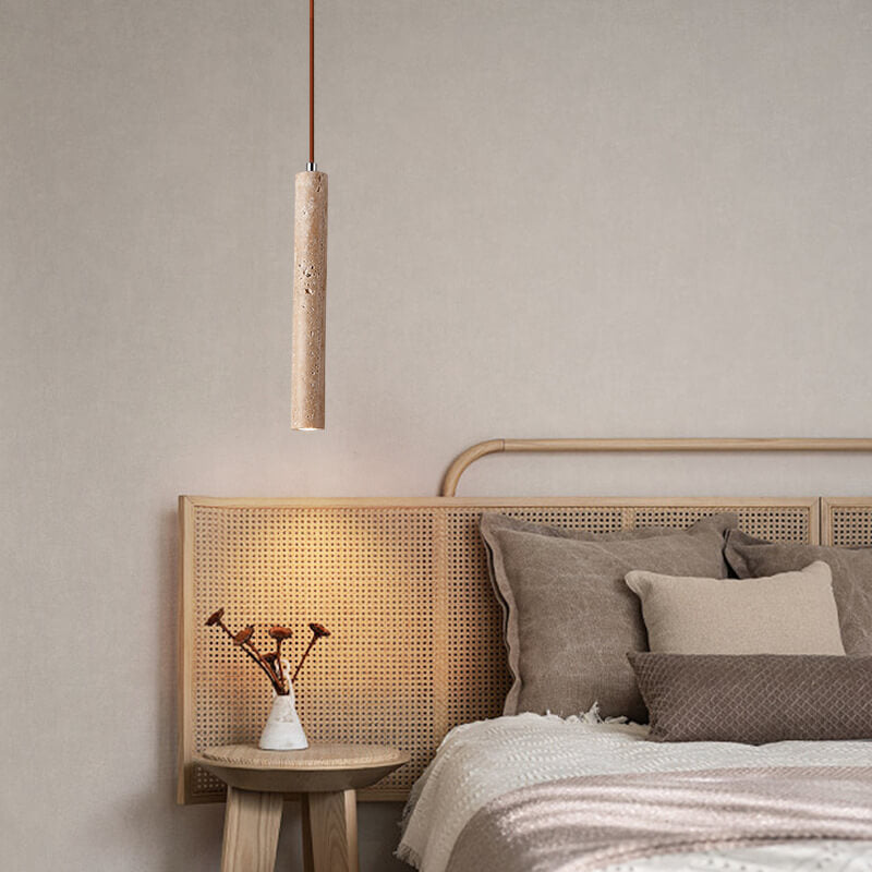 Wabi-Sabi Travertine Pendant Light