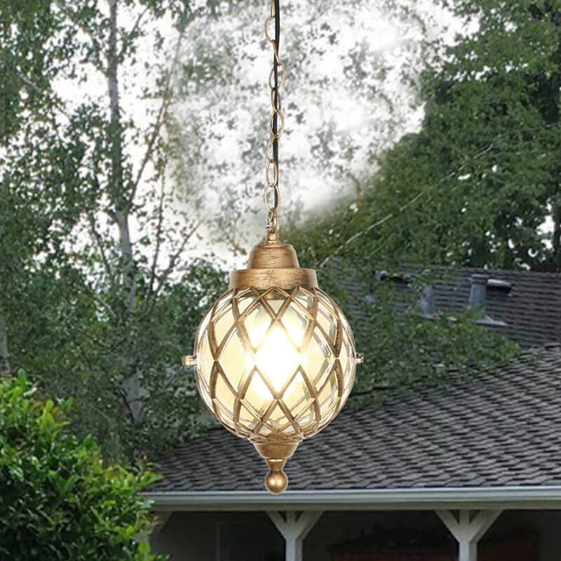 Outdoor Waterproof Glass Globe Pendant