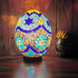 Turkish Handcrafted Mosaic Glass Egg-shaped 1-Light Table Lamp
