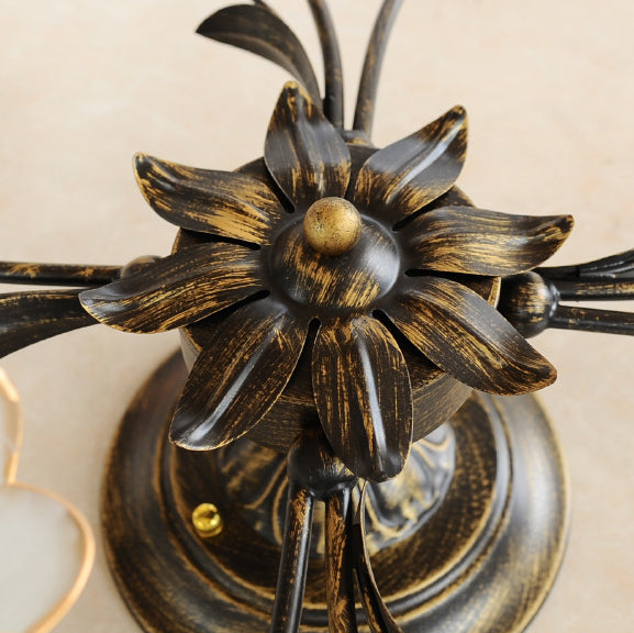 French Flower Semi-Flush Ceiling Light