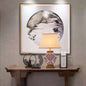 Traditional Chinese Cone Fabric Red Ceramic Jar Base 1-Light Table Lamp For Bedroom
