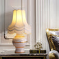 French Modern Vase Base Ceramic Copper Fabric 1-Light Table Lamp