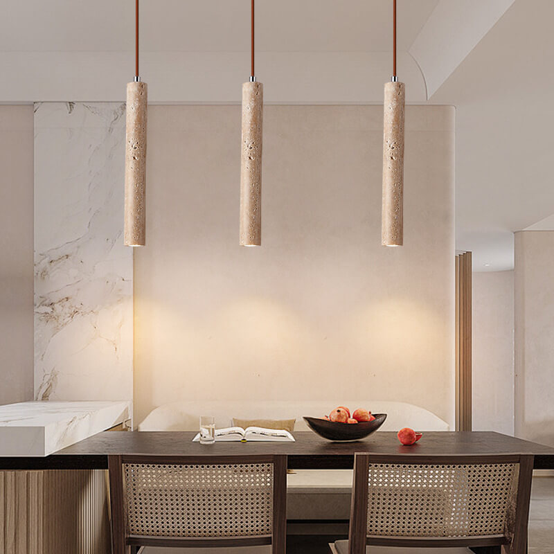 Wabi-Sabi Travertine Pendant Light
